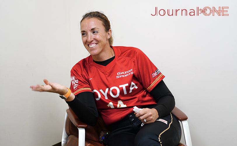 今シーズンで日本での引退を表明したTOYOTA(トヨタ )のMonica Abbott(モニカ・アボット)選手