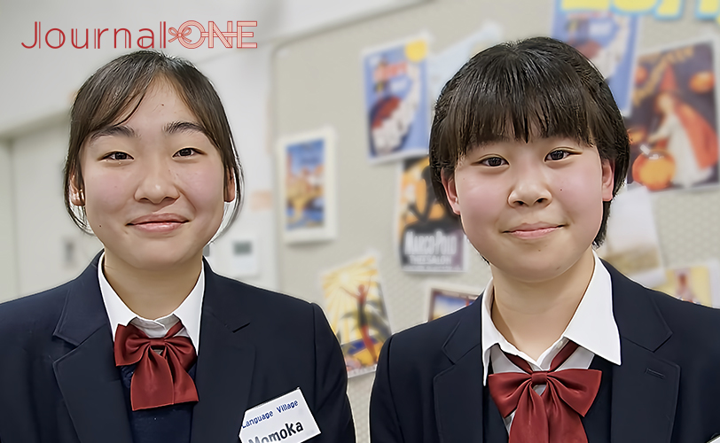 神奈川県川崎市橘高等学校の小田 百々果(ももか)さんと丸本 そらさん