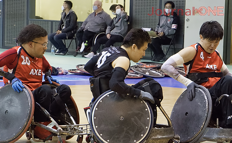 第24回車いすラグビー日本選手権大会 RIZE CHIBAが絶妙なコンビネーションをみせる