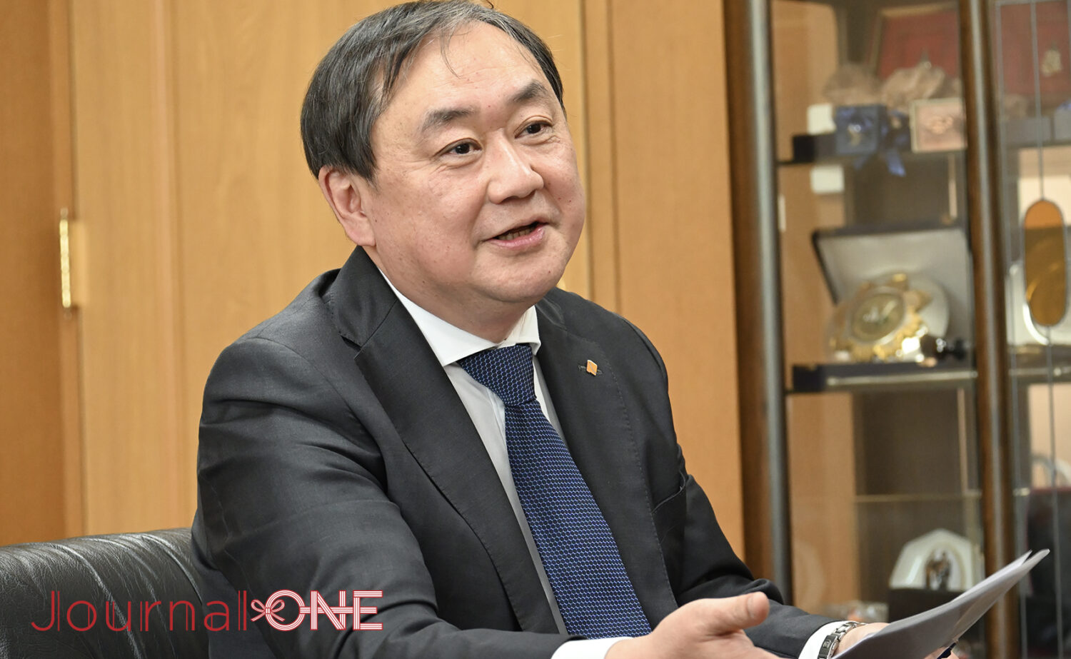 柔道発祥の地・講道館の第5代館長 上村春樹氏にインタビューする厚地純夫編集長-Journal-ONE撮影