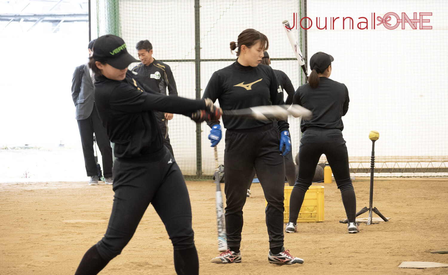 JDリーグ・伊予銀行のバッティング練習-Journal-ONE撮影