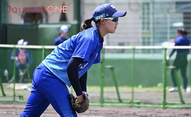 JDリーグ2023開幕戦・新井真奈投手(SGH)-Journal-ONE撮影
