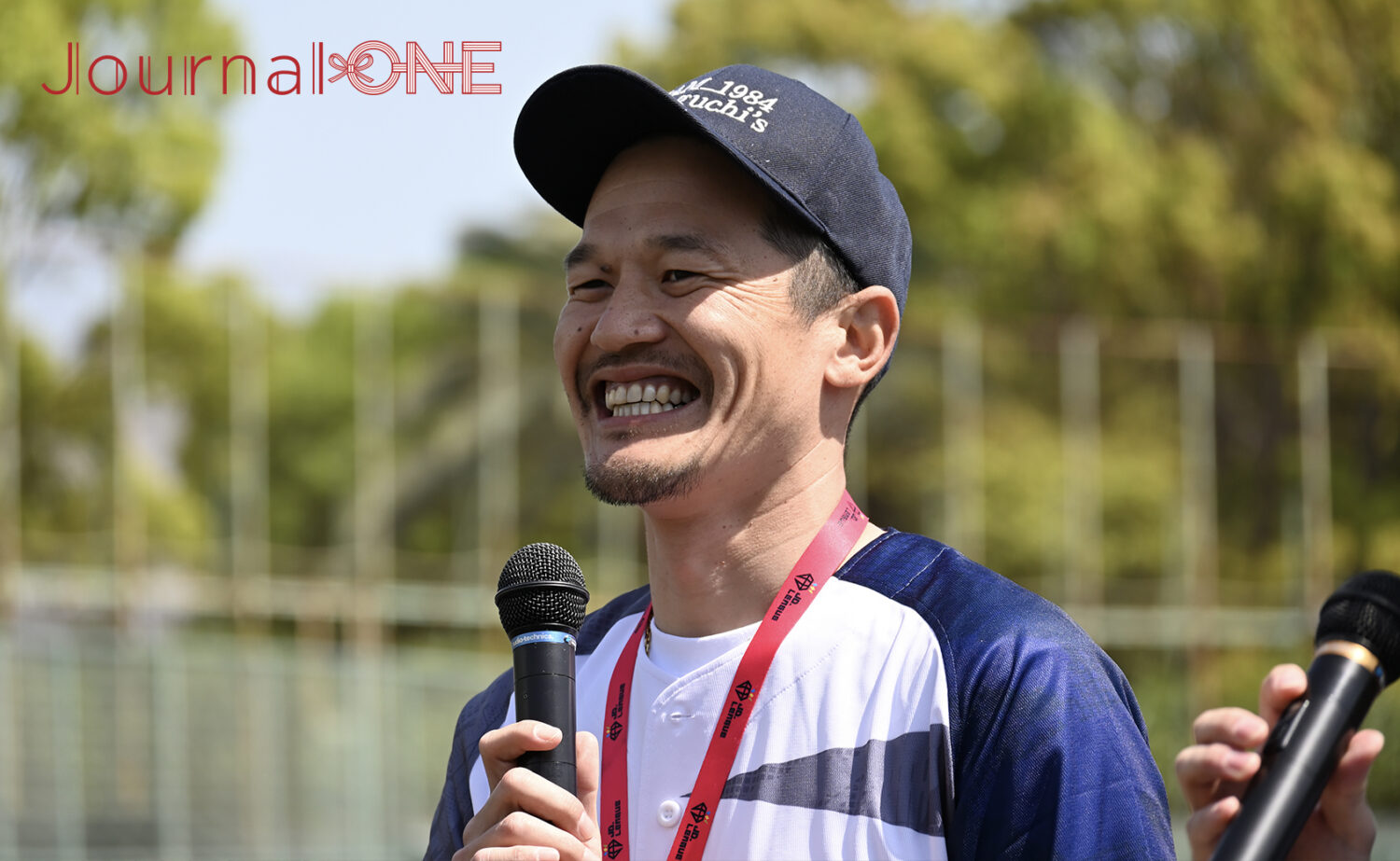 JDリーグ2023開幕戦・始球式に登場した元ヤクルトの坂口智隆氏-Journal-ONE撮影