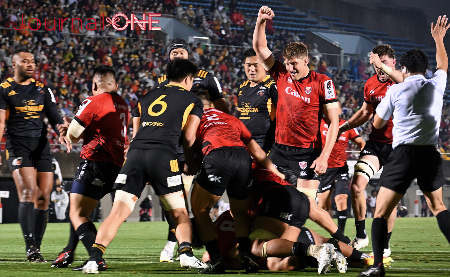 ジャパンラグビー リーグワン プレーオフ 東京サントリーサンゴリアスvs横浜キヤノンイーグルスの3位決定戦 Canonの再逆転トライ-Journal-ONE撮影