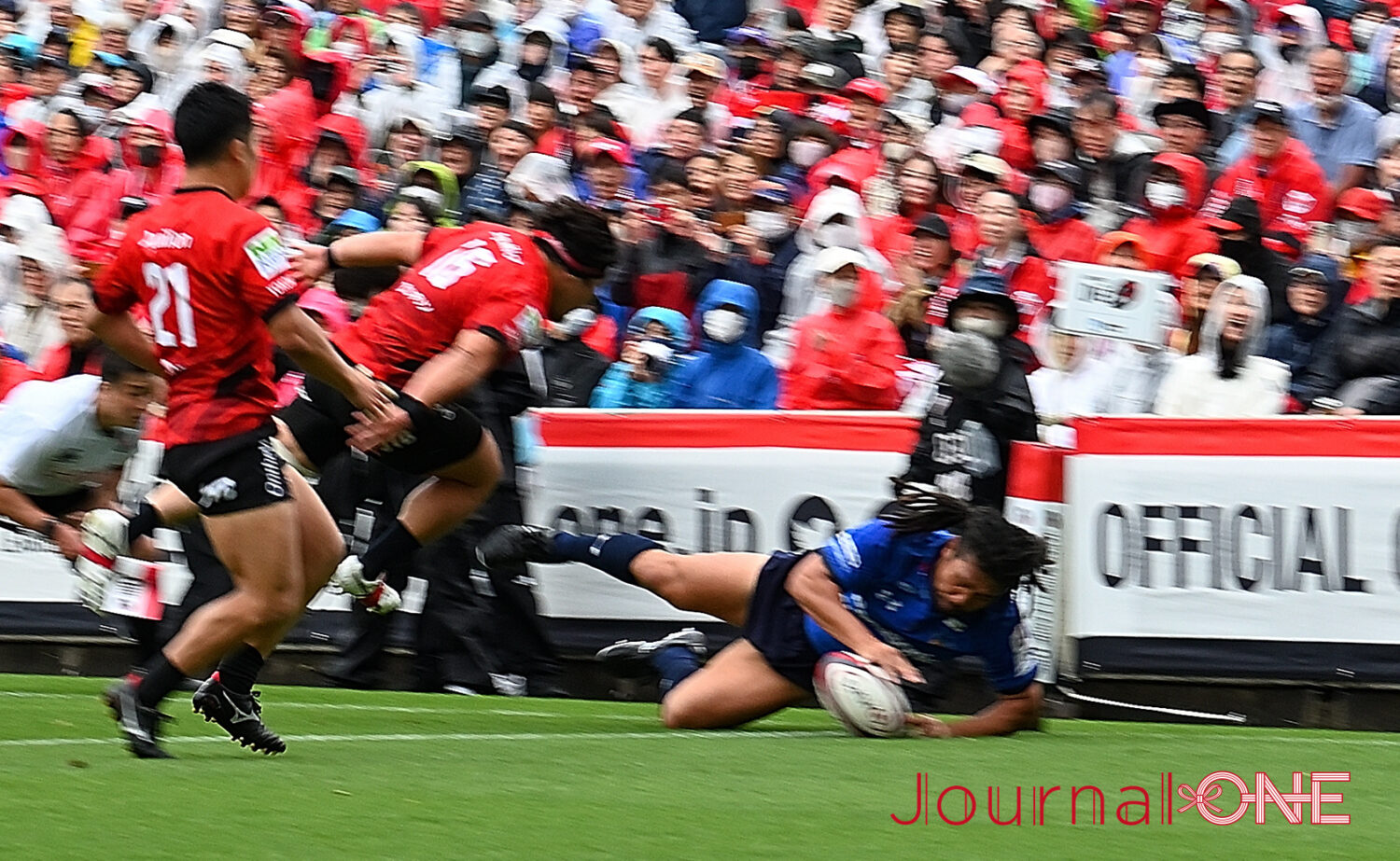 ジャパンラグビー リーグワン プレーオフ 埼玉パナソニックワイルドナイツvs横浜キヤノンイーグルス W杯3大会連続出場の堀江翔太(Panasonic)のトライ-Journal-ONE撮影