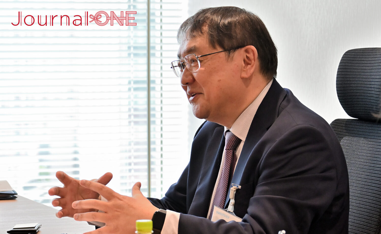 ラグビーW杯直前！日本ラグビーフットボール協会・土田雅人会長にインタビューする厚地純夫編集長-Journal-ONE撮影