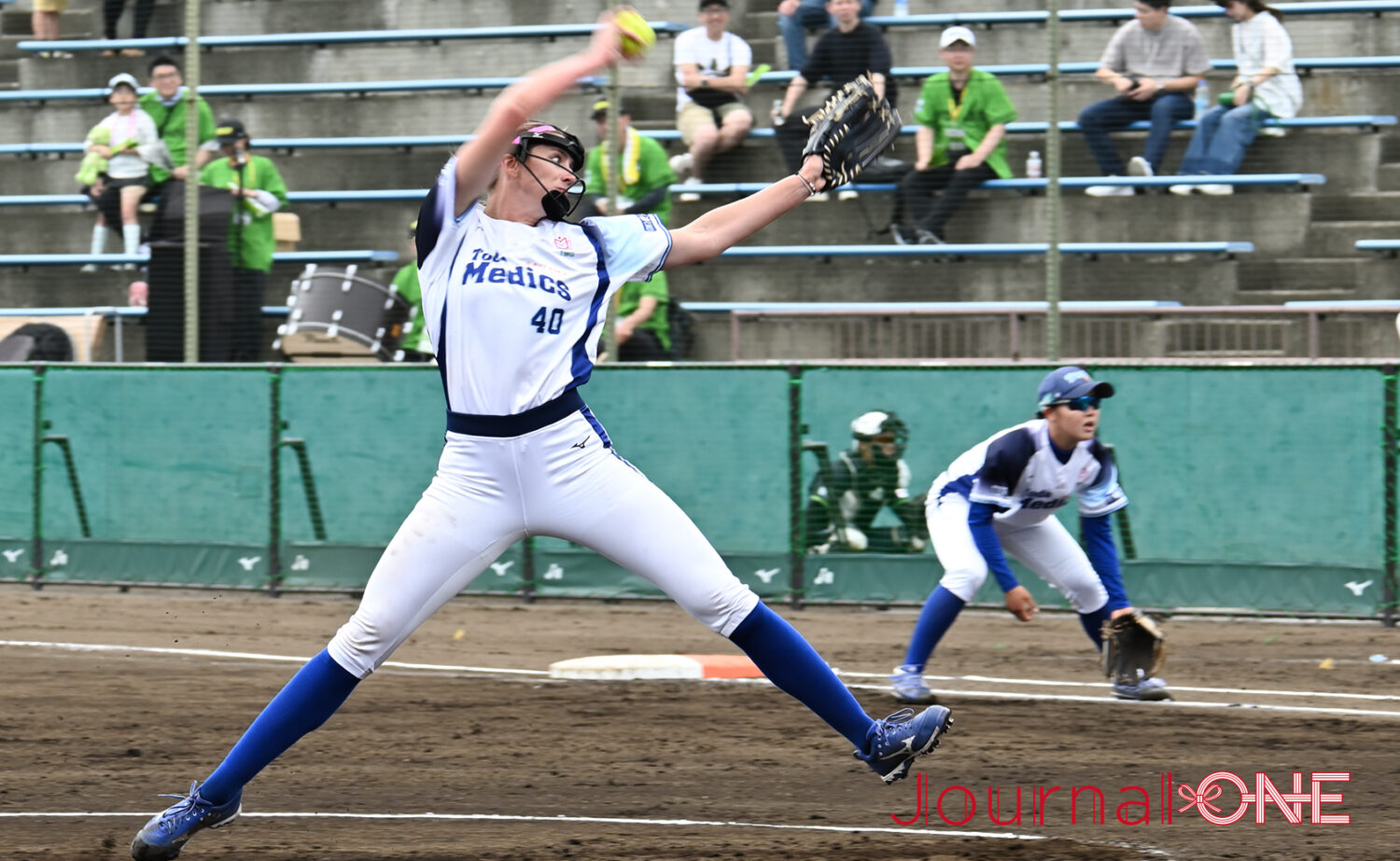 女子ソフトボール JDリーグ交流戦 戸田中央メディックス埼玉のAlyssa Denham(アリッサ・デンハム)投手-Journal-ONE撮影
