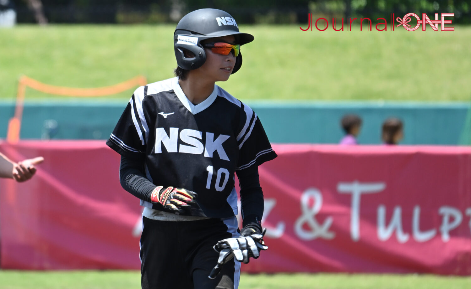 女子ソフトボール JDリーグ交流戦でビックカメラ高崎相手に同点タイムリーを放った沢 柚妃選手（日本精工ブレイブベアリーズ）-Journal-ONE撮影