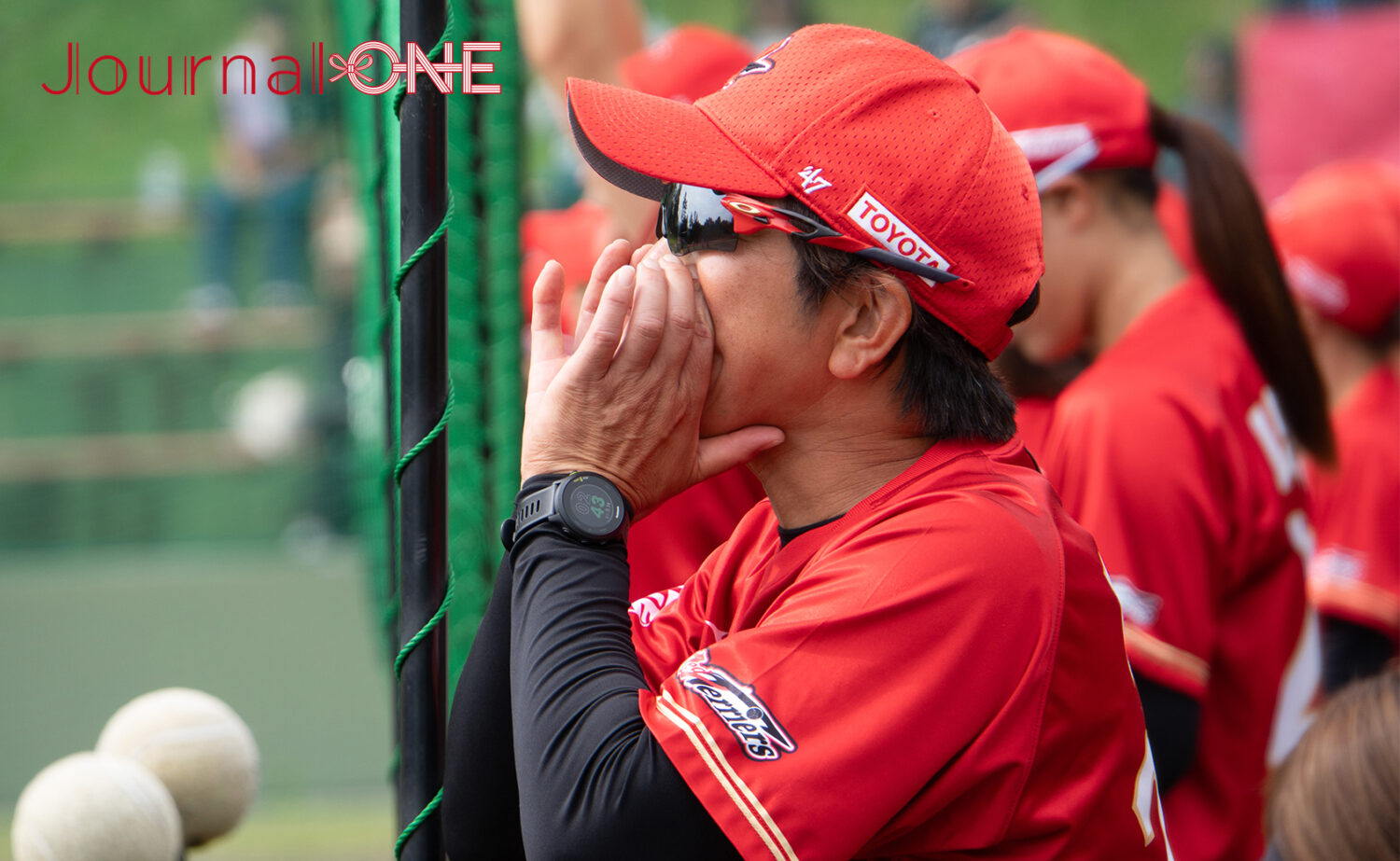 女子ソフトボール JDリーグ交流戦 予備節 トヨタレッドテリアーズ コメントする馬場幸子監督-Journal-ONE撮影