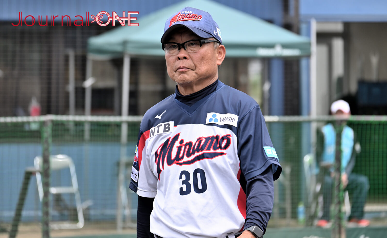 女子ソフトボール JDリーグ交流戦 大垣ミナモの門松 浩孝監督-Journal-ONE撮影