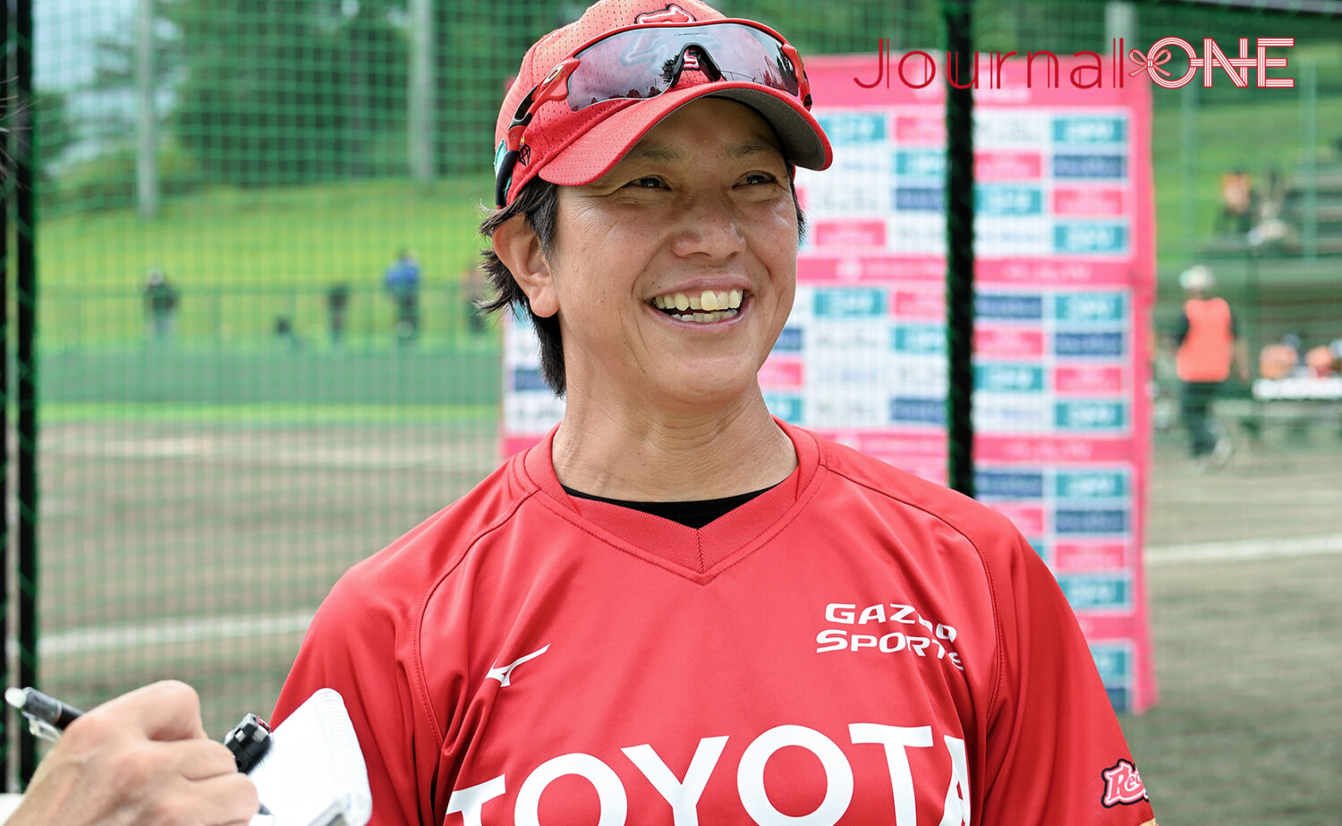 女子ソフトボール JDリーグ交流戦 予備節 トヨタレッドテリアーズ コメントする馬場幸子監督-Journal-ONE撮影