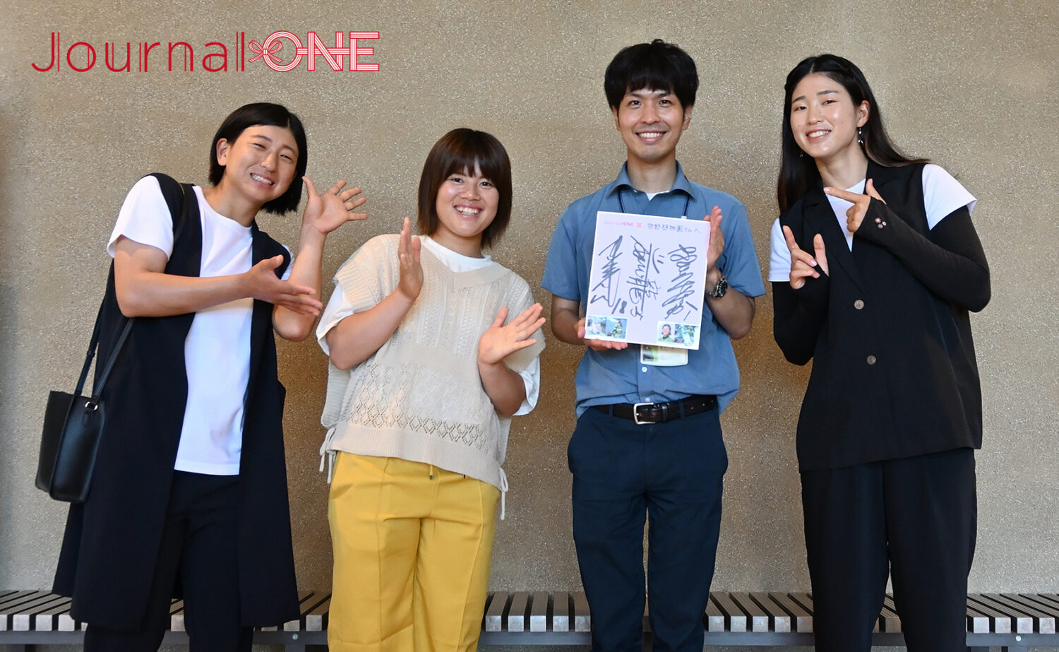 【四国を元気に!】女子ソフト・伊予銀行VERTZの黒木美紀投手、齋藤明日香選手、瀧川愛海選手が、NHKの朝ドラ "らんまん" 所縁の高知県立牧野植物園をご紹介‐Journal-ONE撮影