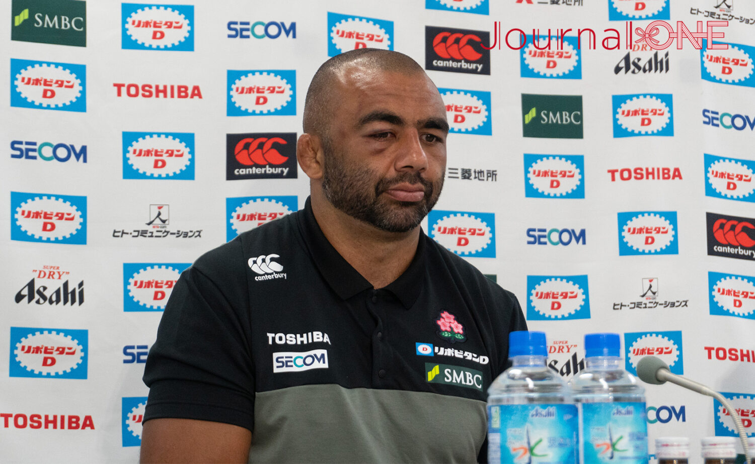 リポビタンD2023| JAPAN XV vs All Blacks XV| 日本代表の試合後会見 共同キャプテンのリーチマイケル選手-Journal-ONE撮影