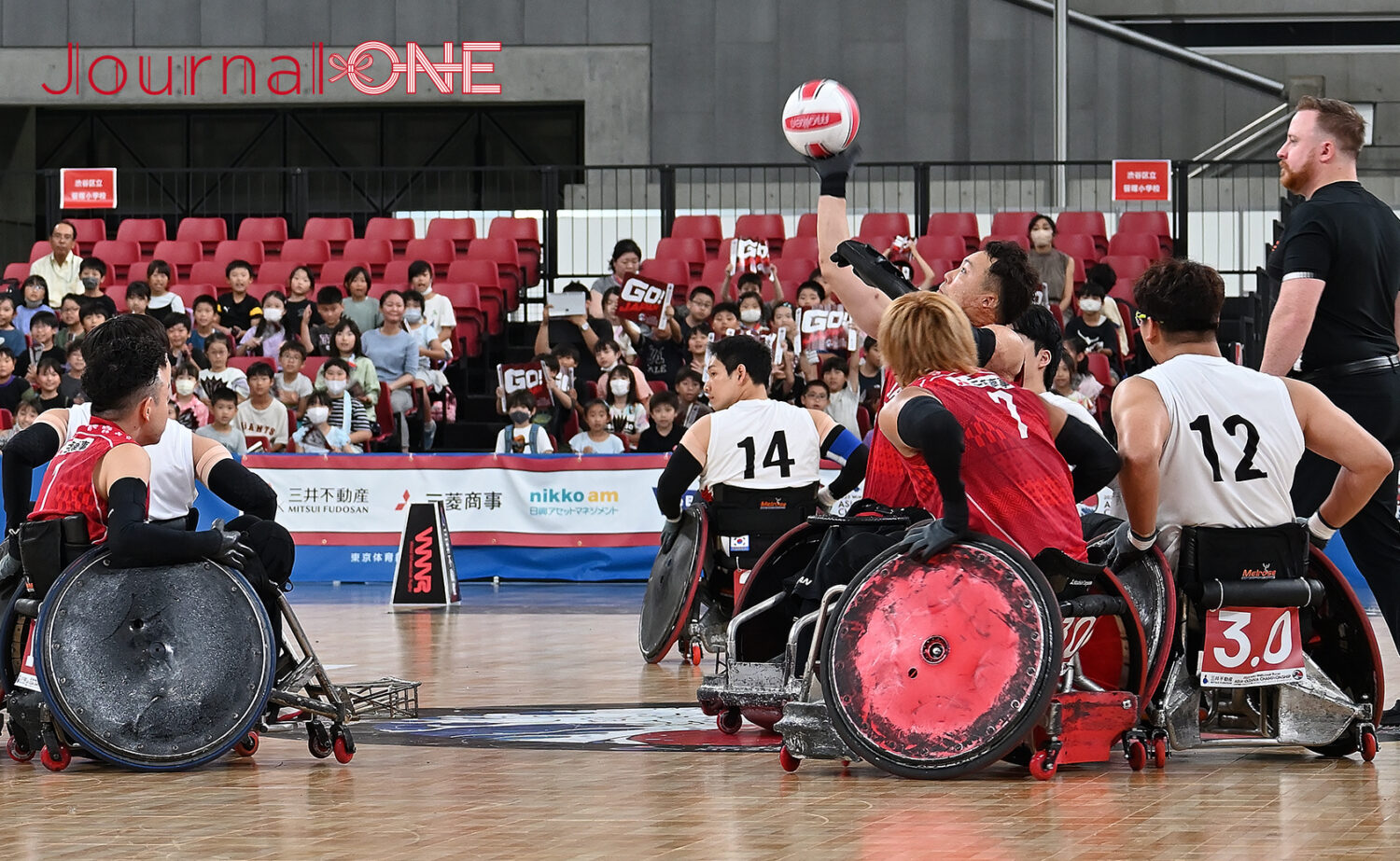 車いすラグビー アジアオセアニアカップ2023 日本vs韓国戦 日本代表の池透暢選手のボール支配-Journal-ONE撮影