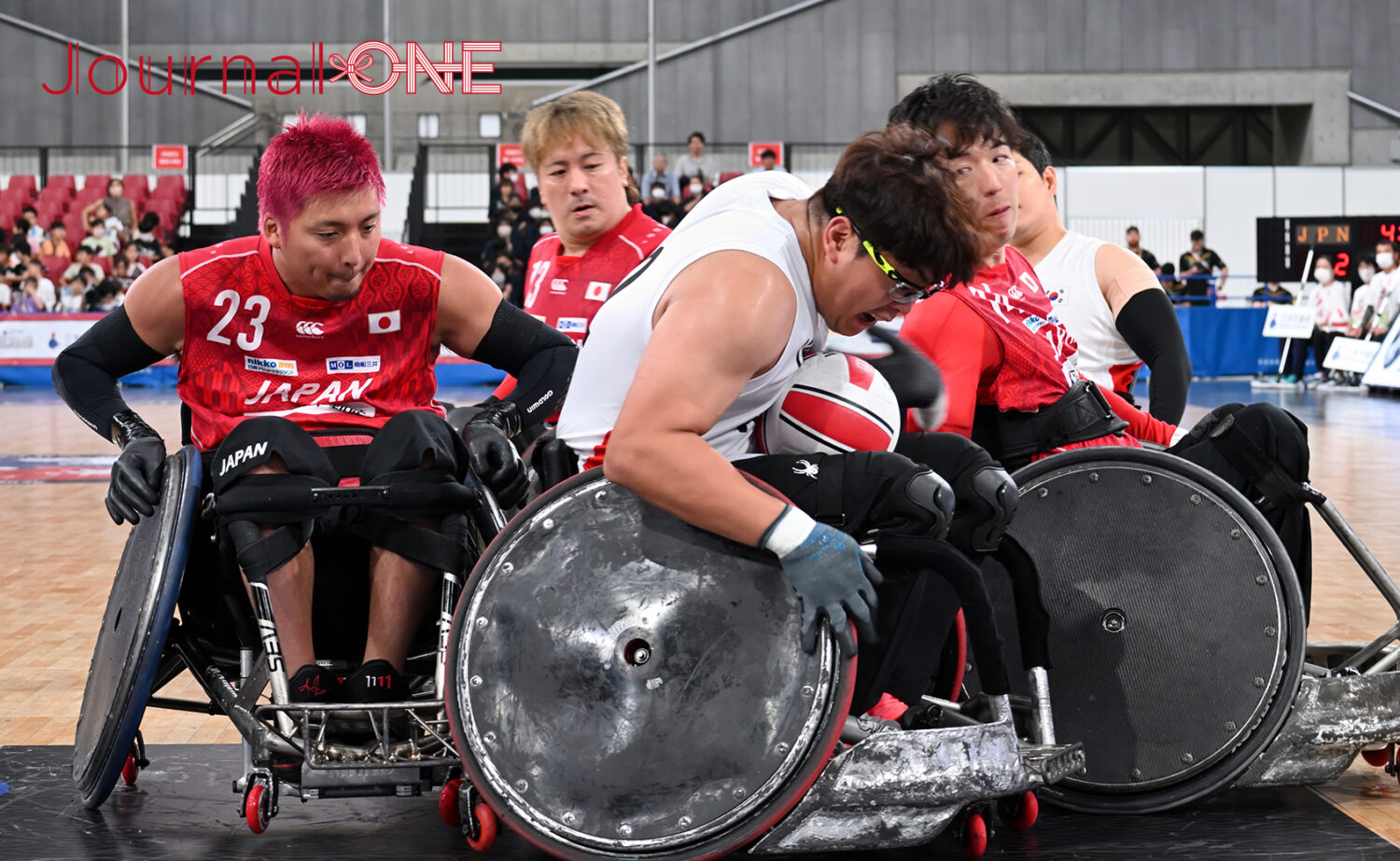 車いすラグビー アジアオセアニアカップ2023 日本vs韓国戦 日本代表の小川仁士選手-Journal-ONE撮影