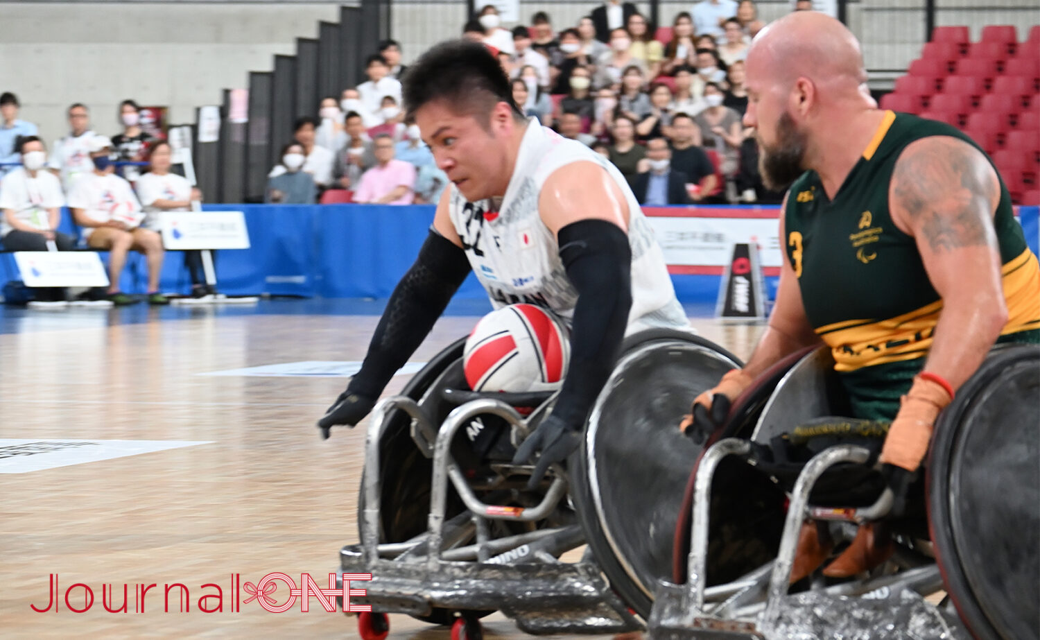 車いすラグビー アジアオセアニアカップ2023 日本vsオーストラリア戦 周りのフォローも抜かりない橋本勝也選手-Journal-ONE撮影