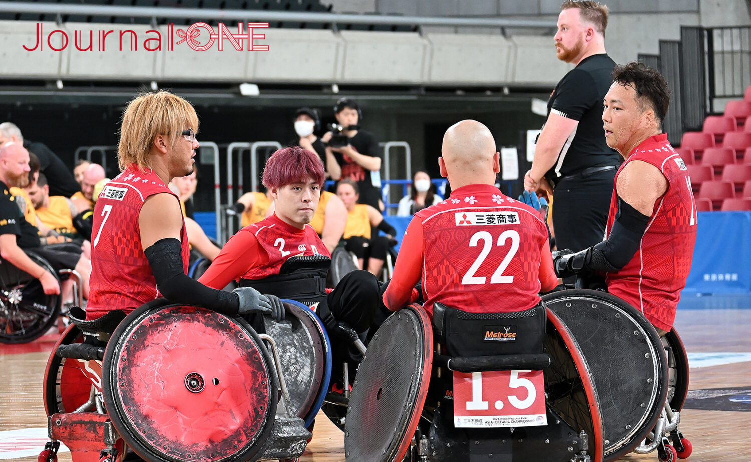 車いすラグビー アジアオセアニアカップ2023 日本vsオーストラリア戦で活躍した日本代表主将を務める池透暢選手、池崎大輔選手、乗松聖矢選手、長谷川勇基選手-Journal-ONE撮影