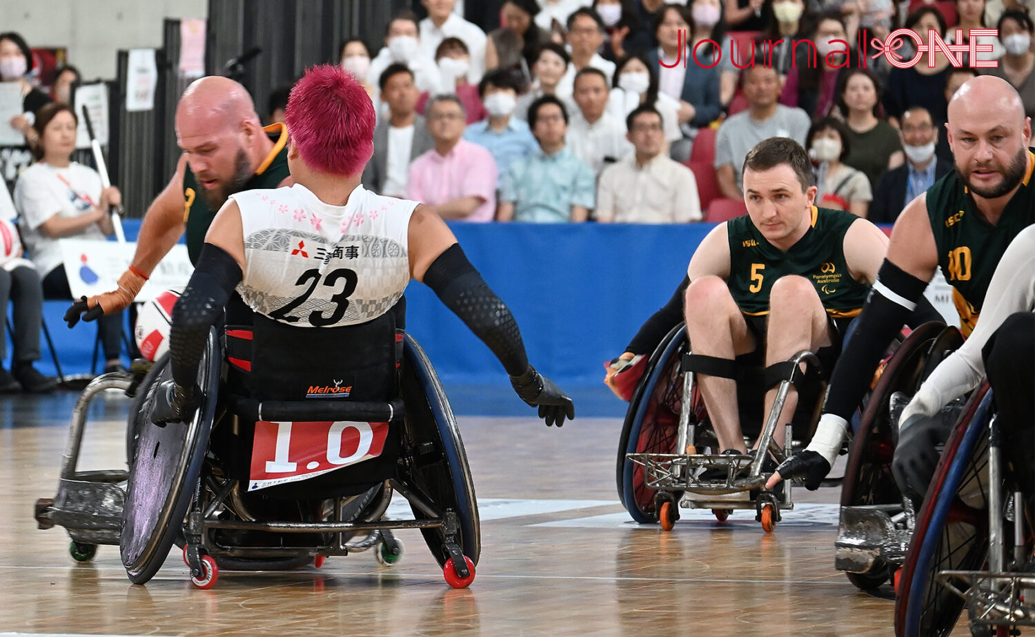 車いすラグビー アジアオセアニアカップ2023 日本vsオーストラリア戦 日本代表の急成長ライン 小川仁士選手の鋭いポジショニング-Journal-ONE撮影
