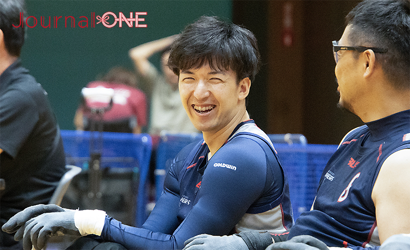 車いすラグビー 日本選手権予選の東京大会で試合中に笑顔を見せる日本代表の中町俊邪選手（TOHOKU STORMERS）-Journal-ONE撮影