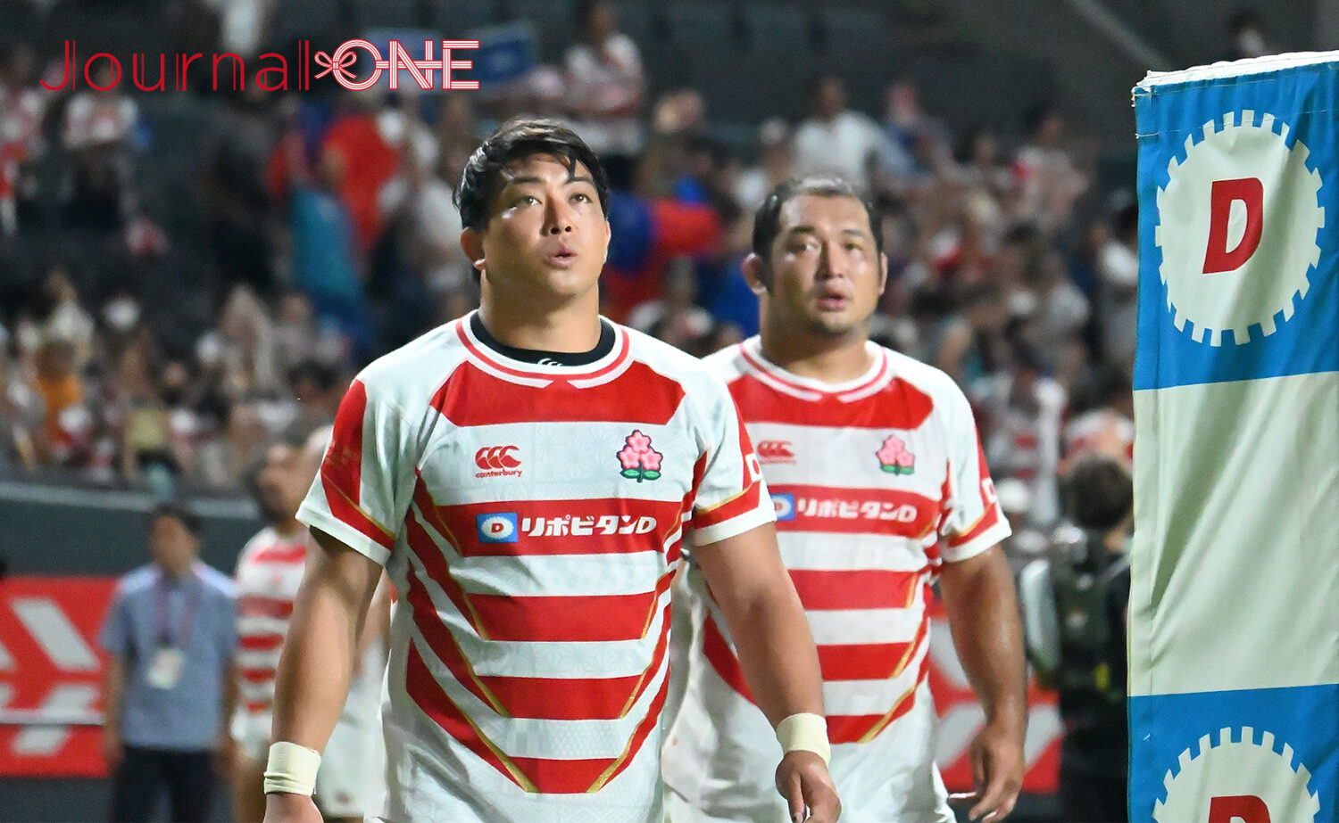 ラグビーワールドカップ日本代表メンバーの発表会見に続いて、坂手淳史(埼玉パナソニックワイルドナイツ)選手がW杯への抱負を語る-Journal-ONE撮影