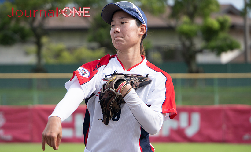 女子ソフトボール JDリーグ後半戦開幕| ホンダリベルタの投手陣期待の新星・秋豆朱音投手-Journal-ONE撮影