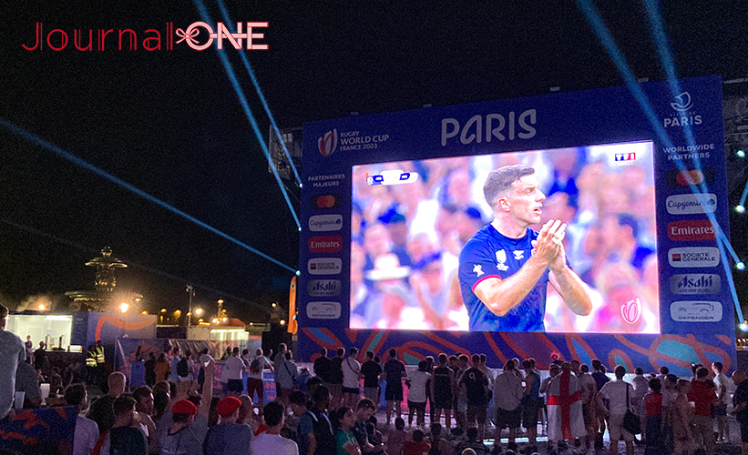 ラグビーW杯2023|パリ市内のコンコルド広場にあるFUNZONEでイングランド代表とアルゼンチン代表の試合をレポート-Journal-ONE撮影