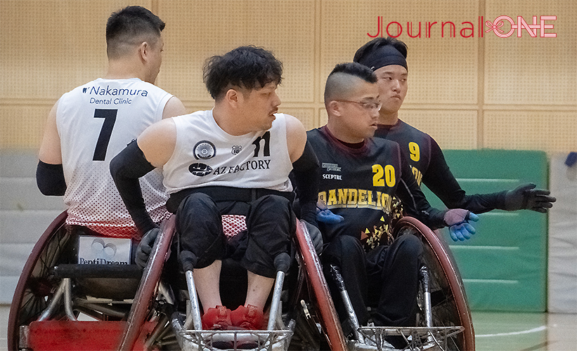 車いすラグビー日本選手権予選 福岡大会| RIZE CHIBAの日向顕寛キャプテンがFukuoka DANDELIONの草場龍治選手とマッチアップ-Journal-ONE撮影