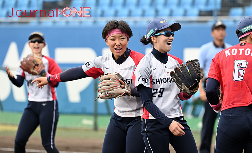 ソフトボールJDリーグ| 第12節松山ラウンドでシオノギレインボーストークス兵庫の吉井朝香投手はSGHギャラクシースターズ戦で完封勝利-Journal-ONE撮影
