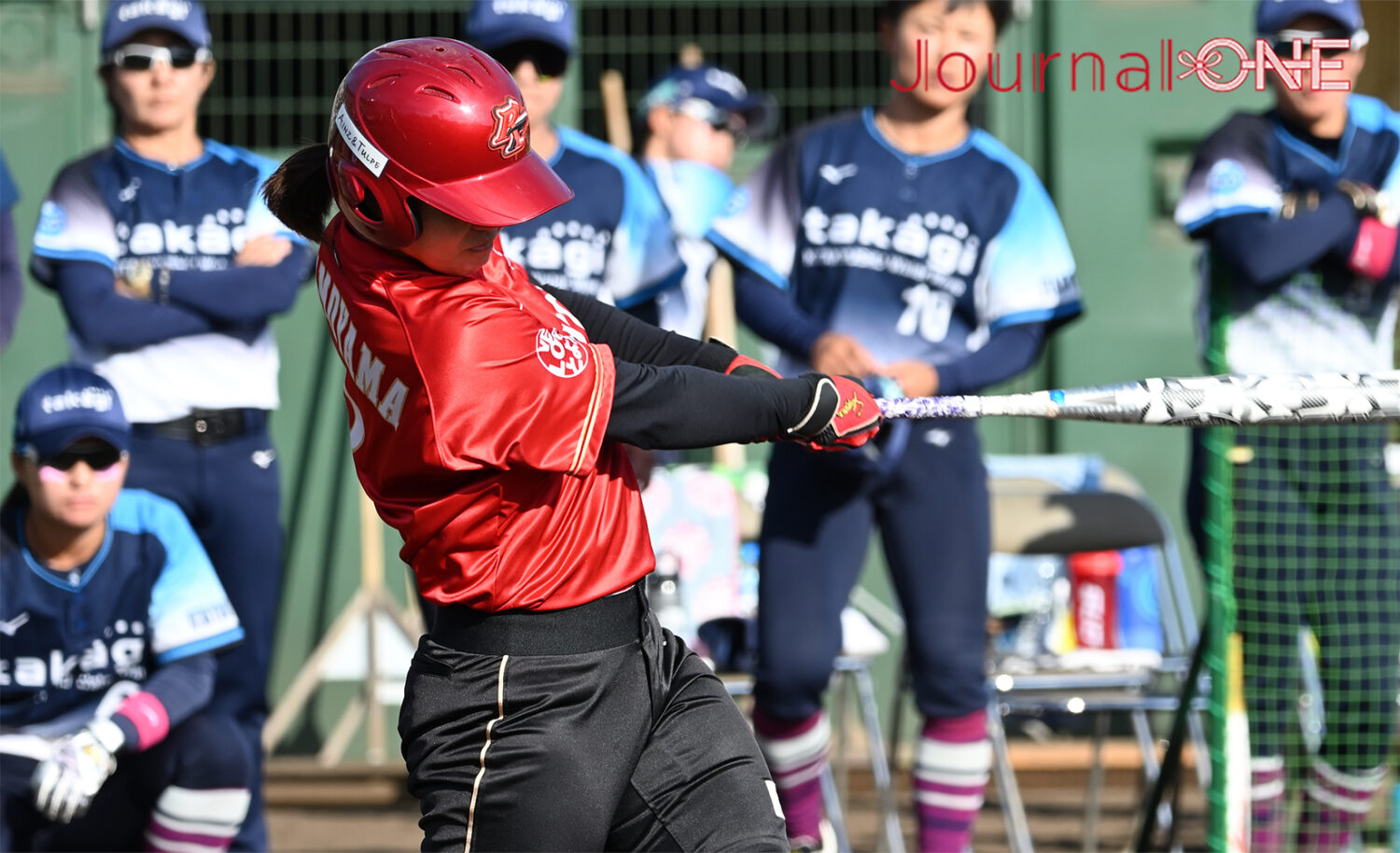 女子ソフト JDリーグ|海外の選手に負けないパワーを持つ地区本塁打王の下山絵里選手(トヨタレッドテリアーズ)-Journal-ONE撮影