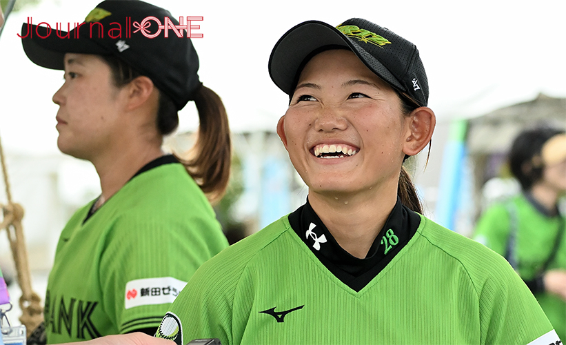 ソフトボール 全日本総合選手権|JDリーグ 伊予銀行ヴェールズの川口茉奈選手は母校・中京大学戦で決勝2塁打を放つ(佐賀県白石町にて)-Journal-ONE撮影