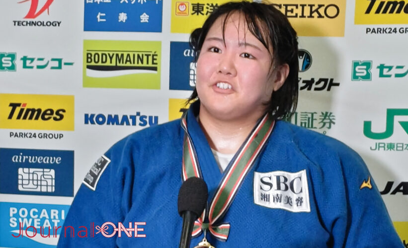 講道館杯全日本柔道体重別選手権大会|女子78Kg超級 優勝した髙橋瑠璃(SBC湘南美容クリニック)は笑顔で喜びを語る-Journal-ONE撮影