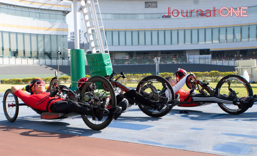 千葉県松戸競輪場でハンドサイクル試乗会| 地元出身の車いすラグビー日本代表の羽賀理之選手(AXE)等が一般の障がい者やパラアスリート達と交流したイベント-Journal-ONE撮影