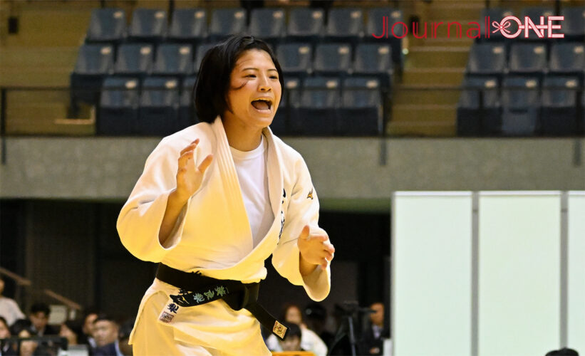 講道館杯全日本柔道体重別選手権大会|女子63Kg級決勝 優勝した山口 葵良梨選手(三段・国士館大)の気合い-Journal-ONE撮影