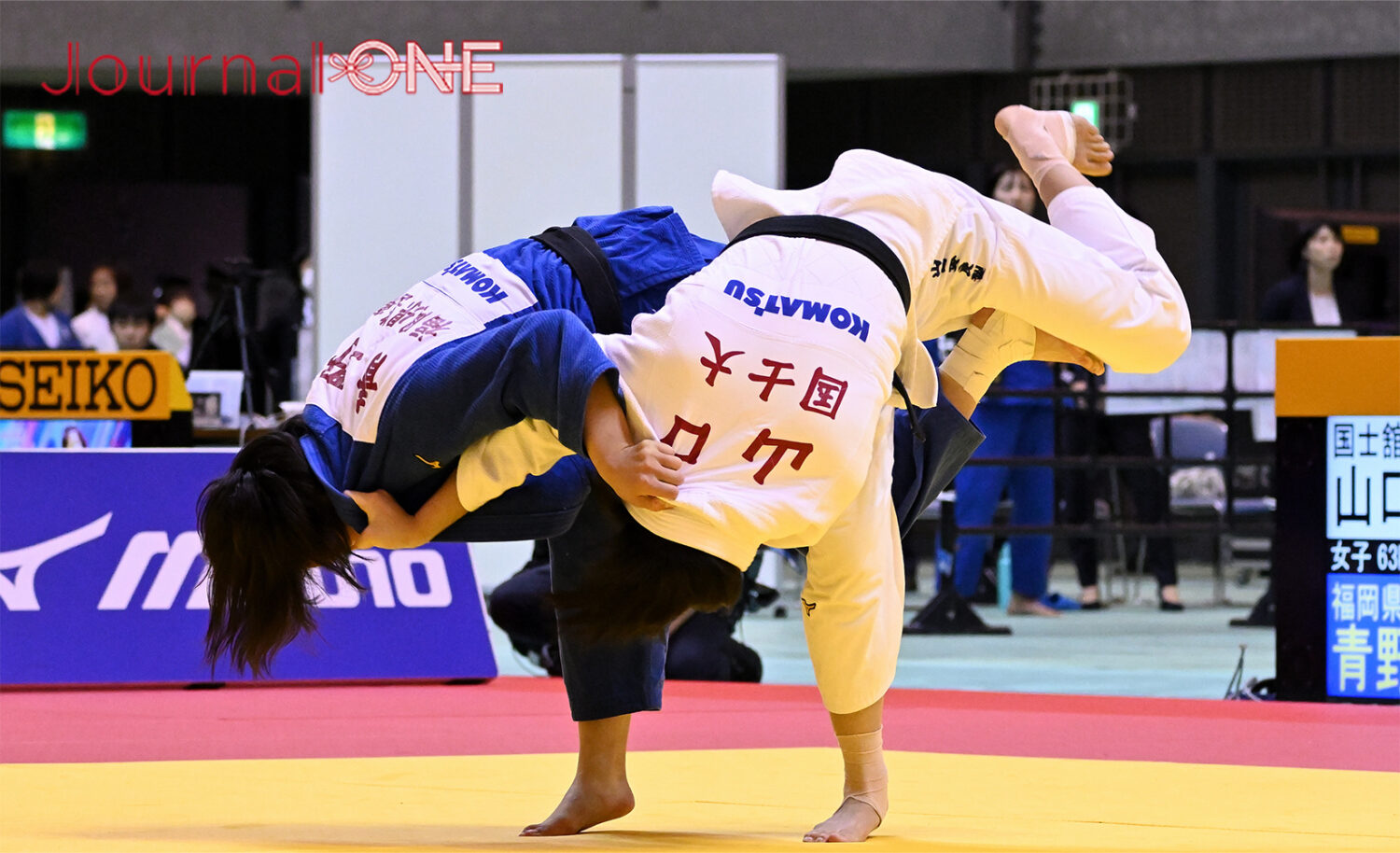 講道館杯全日本柔道体重別選手権大会|女子63Kg級決勝 優勝した山口 葵良梨(国士館大)と青野南美(福岡県警)-Journal-ONE撮影