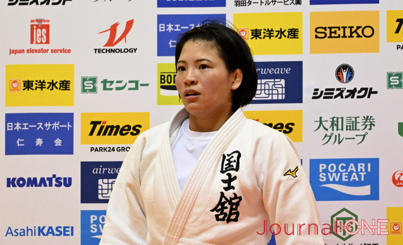 講道館杯全日本柔道体重別選手権大会|女子63Kg級決勝 優勝した山口 葵良梨選手(三段・国士館大)の気合い-Journal-ONE撮影