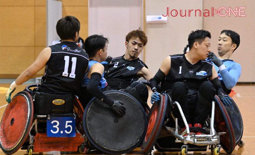車いすラグビー 日本選手権予選 沖縄大会| 未勝利ながら周囲からも著しい成長を評価された大阪のWAVESを牽引する山本卓矢選手-Journal-ONE撮影