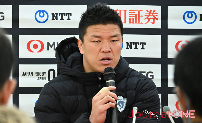 ラグビー リーグワン開幕戦| クボタスピアーズ船橋・東京ベイvs東京サントリーサンゴリアス スピアーズのキャプテン立川理道選手は試合を振り返ってコメント-Journal-ONE撮影