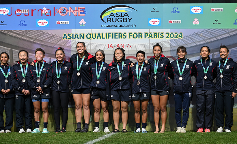 男女7人制ラグビーアジア予選| 決勝 日本代表vs中国 サクラセブンズは大谷芽生選手、平野優芽キャプテン(いずれも、ながとブルーエンジェルス)のトライで勝利しパリ五輪出場権を獲得-Journal-ONE撮影