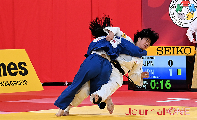 柔道グランドスラム東京2023 | パリ五輪代表争いの女子63kg級の準々決勝は髙木水月(明治国際医療大)と山口葵良梨(国士舘大)の日本人対決-Journal-ONE撮影