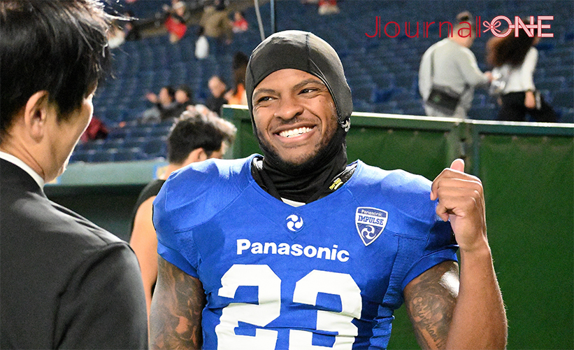 アメリカンフットボールRICEBOWL | 昨年のライスボウル、続く “Japan U.S. DREAM BOWL 2023” でも活躍したインパルスのディフェンシブバック(DB)のジョシュア・コックス(Joshua Cox)選手-Journal-ONE撮影