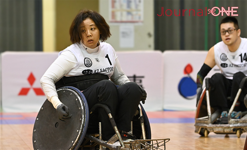 車いすラグビー日本選手権 | 5位決定戦でRIZE CHIBAの上原 優奈選手が出場するとコート場は3人の女性選手で占められた -Journal-ONE撮影