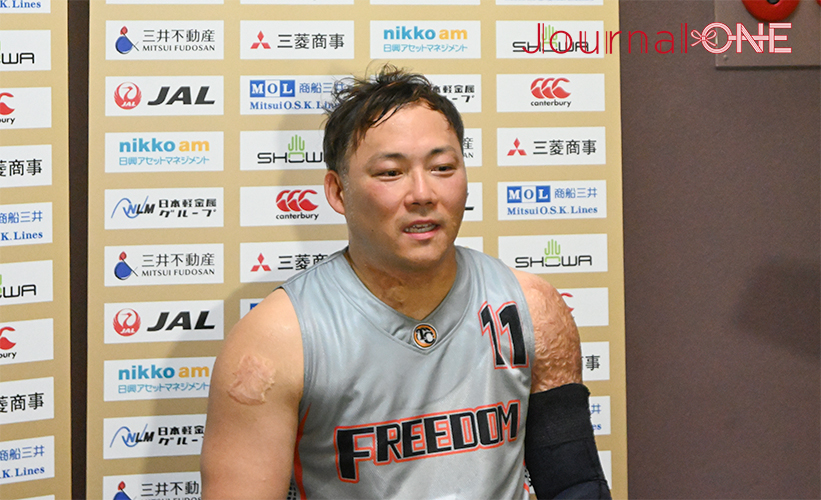車いすラグビー日本選手権 | 3位決定戦に回った昨年王者のFreedom ヘッドコーチを務める日本代表のキャプテン・池透暢選手の会見 -Journal-ONE撮影