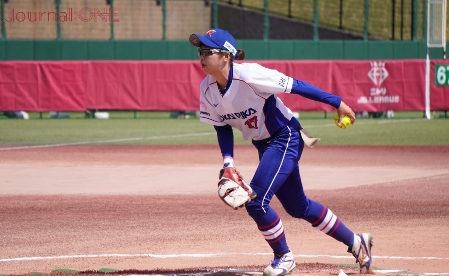 JournalｰONE | ソフトボール・JDリーグの第7節 チーム初勝利をかけて力投する永谷真衣（東海理化）