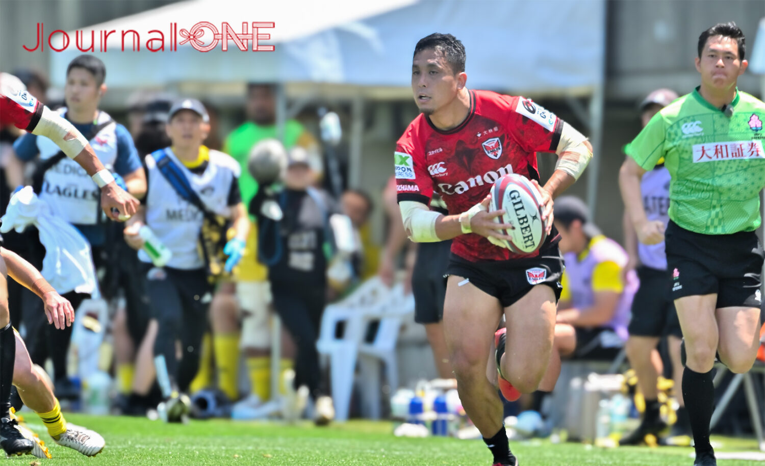Journal-ONE | ラグビーリーグワン3位決定戦 東京SGと横浜Eの試合で60m独走でトライを決めた小倉順平(横浜E)