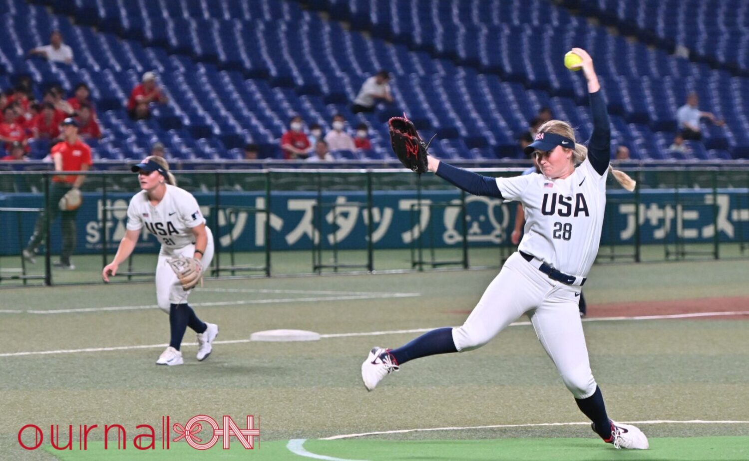 JournalーONE | 日米対抗ソフトボール2024 第1戦で好投したKelly Maxwell-Jouurnal-ONE撮影