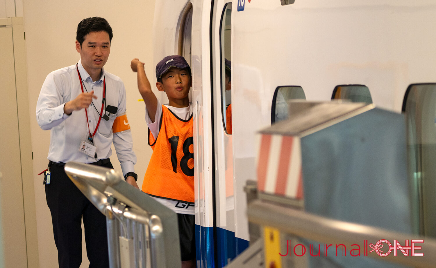 JR東海三島総合研修センターの新幹線模型で車掌体験