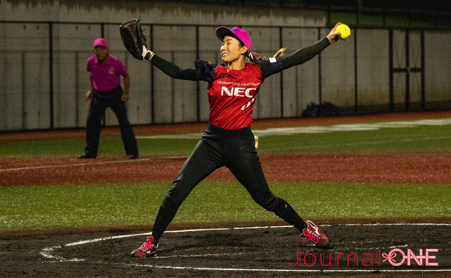 JDリーグ | ビックカメラ高崎vsNECプラットフォームズ NEC先発の大塲亜莉菜ーJournalーONE撮影