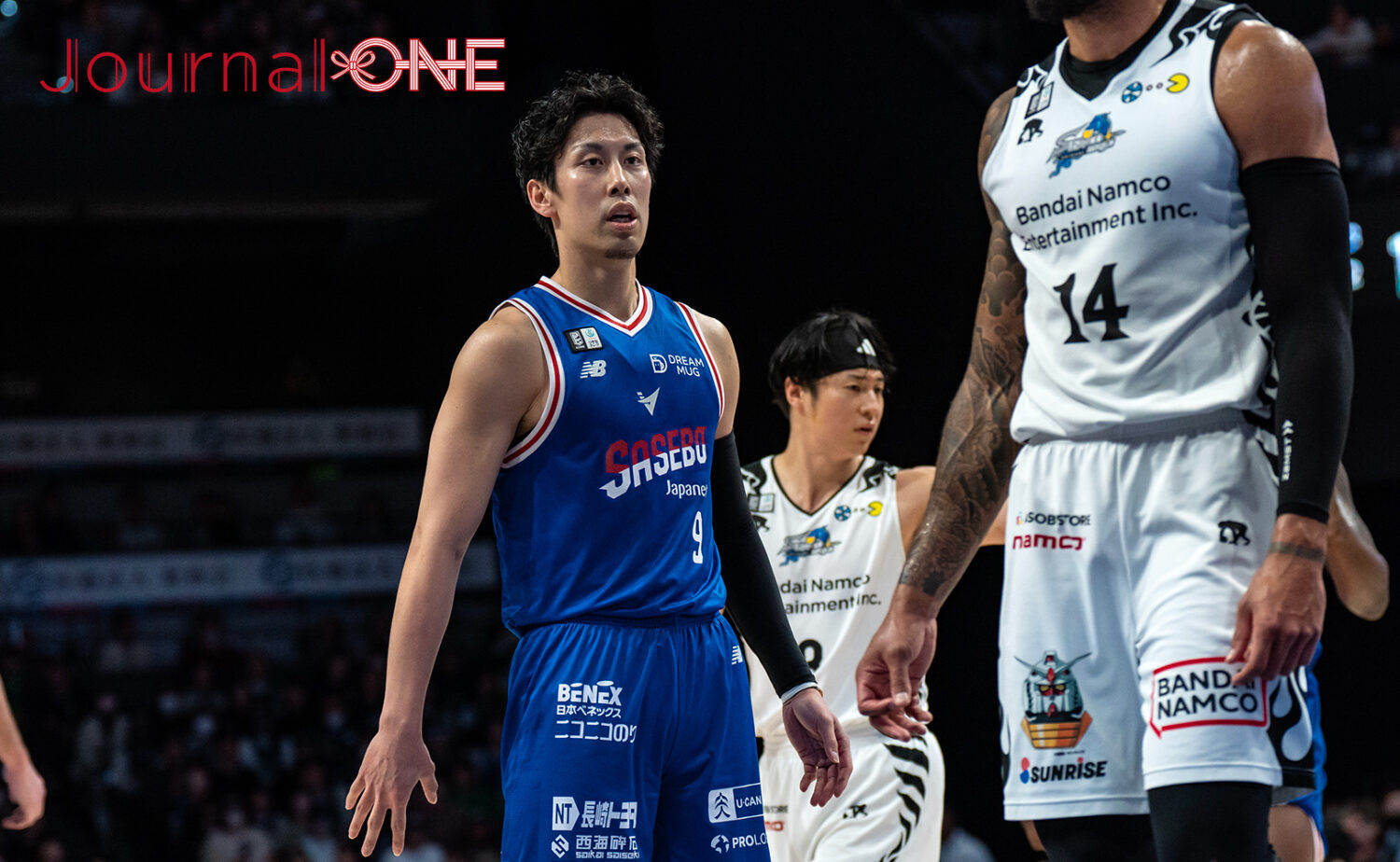Bリーグの長崎ヴェルカは森川選手の活躍で再逆転に成功する-JournalーONE撮影