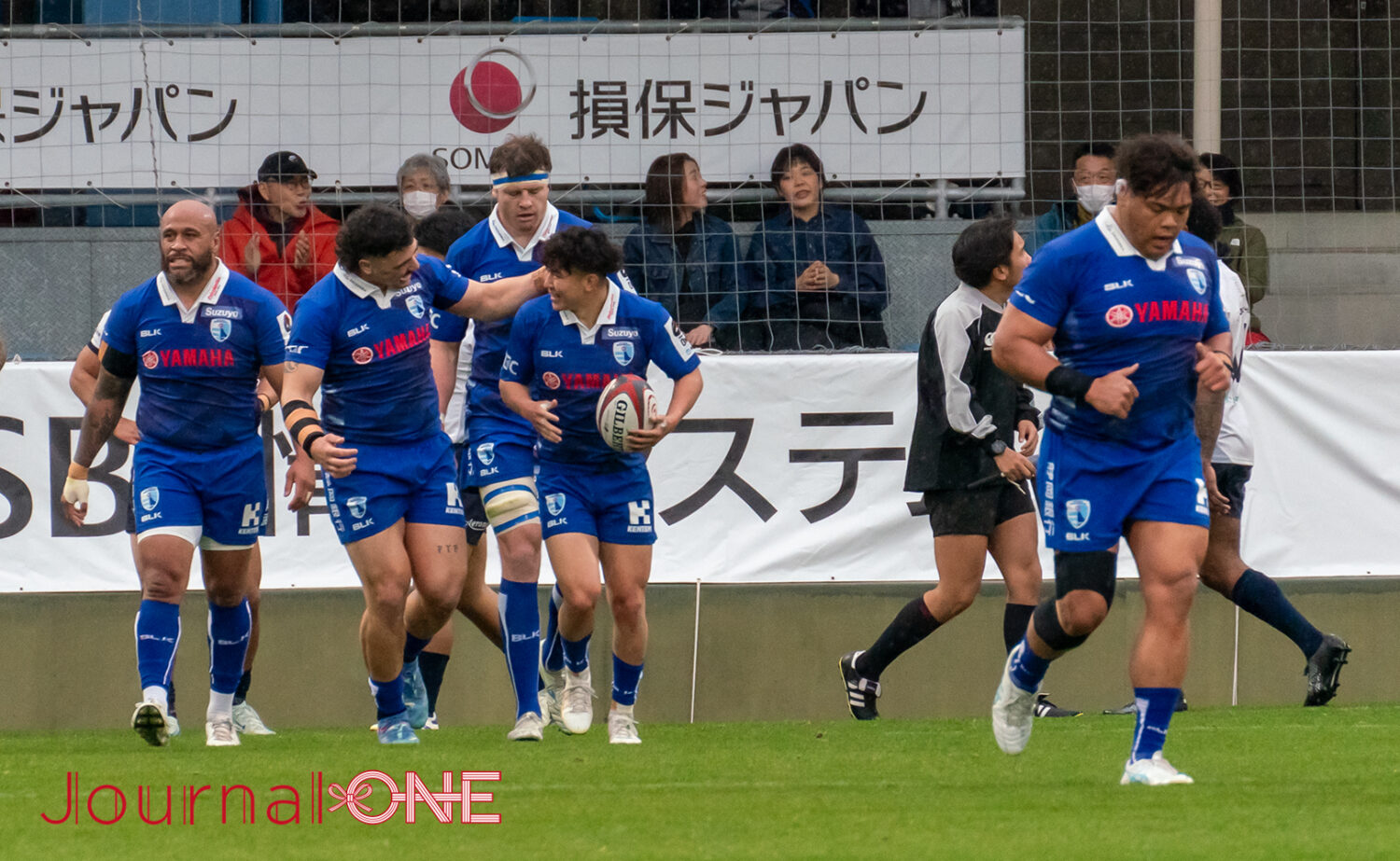 この試合ファーストトライをあげた北村瞬太郎選手(静岡BR)∸Journal-ONE撮影