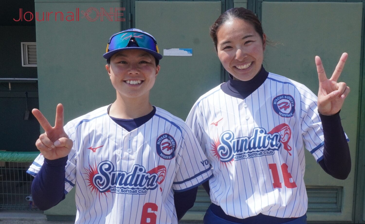 開幕初先発初完封勝利を挙げた奥野∸女鹿田の日立バッテリー‐Journal-ONE撮影